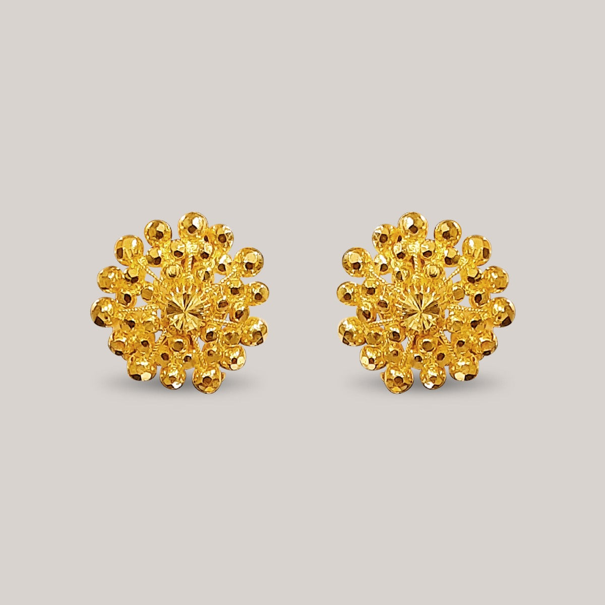 Sunshine Cluster Gold Earrings