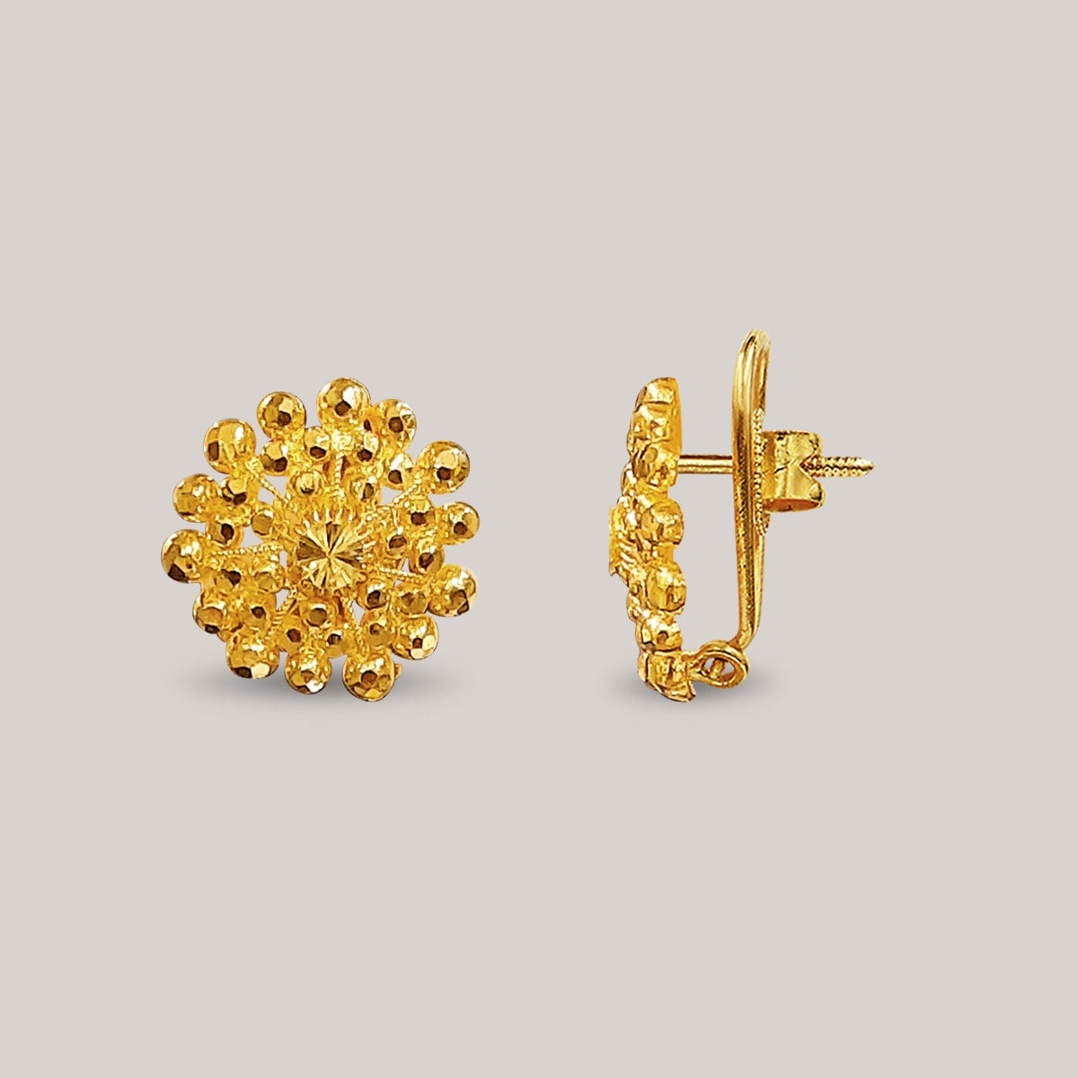 Sunshine Cluster Gold Earrings
