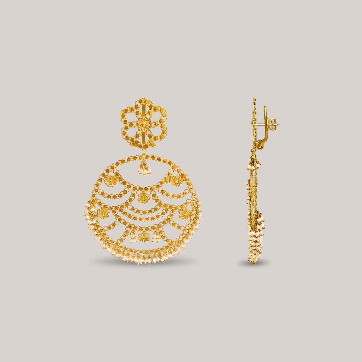 Abra Trellis Gold Earrings
