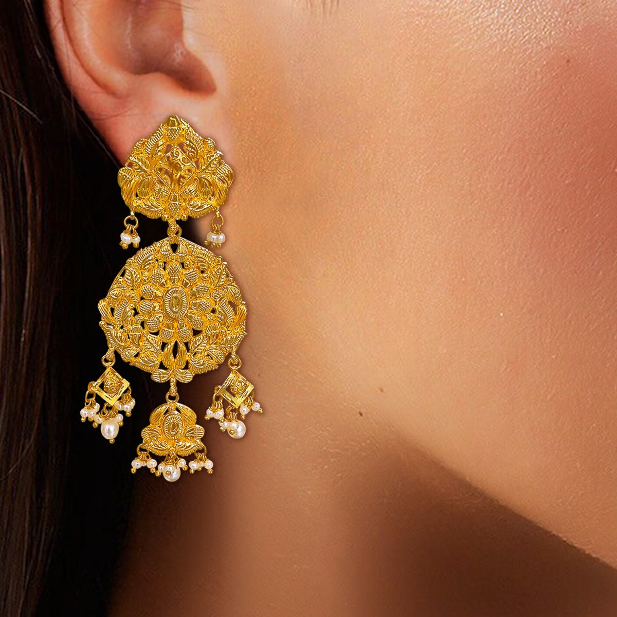 Floriya Gold Earrings