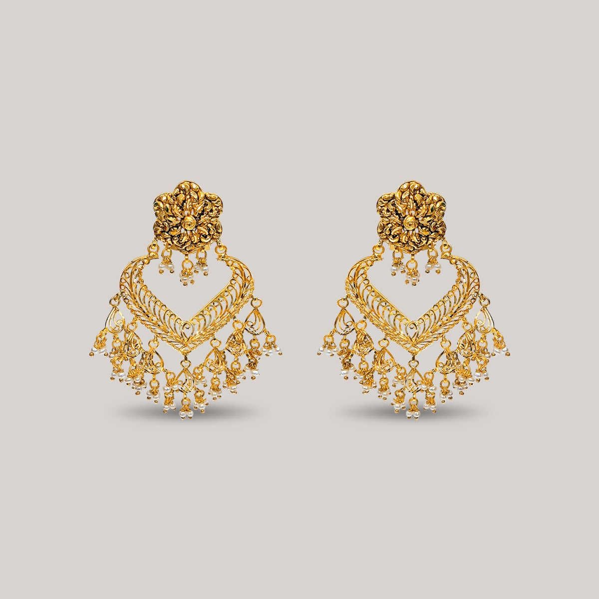 Floret Tales Gold Earrings