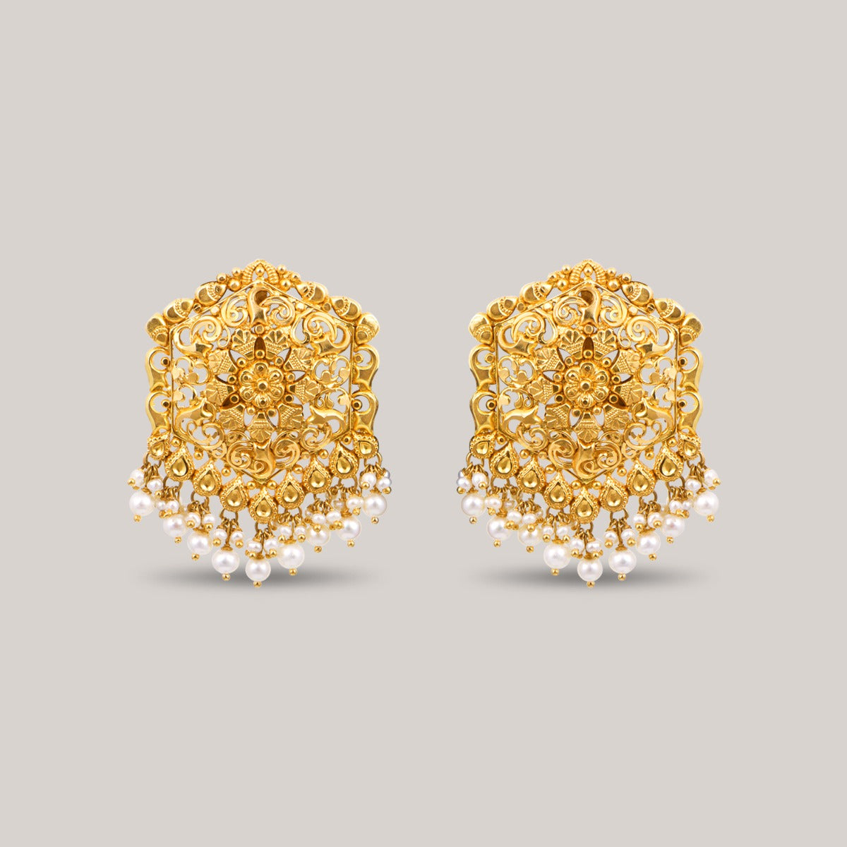 Swivel Mesh Gold Earrings