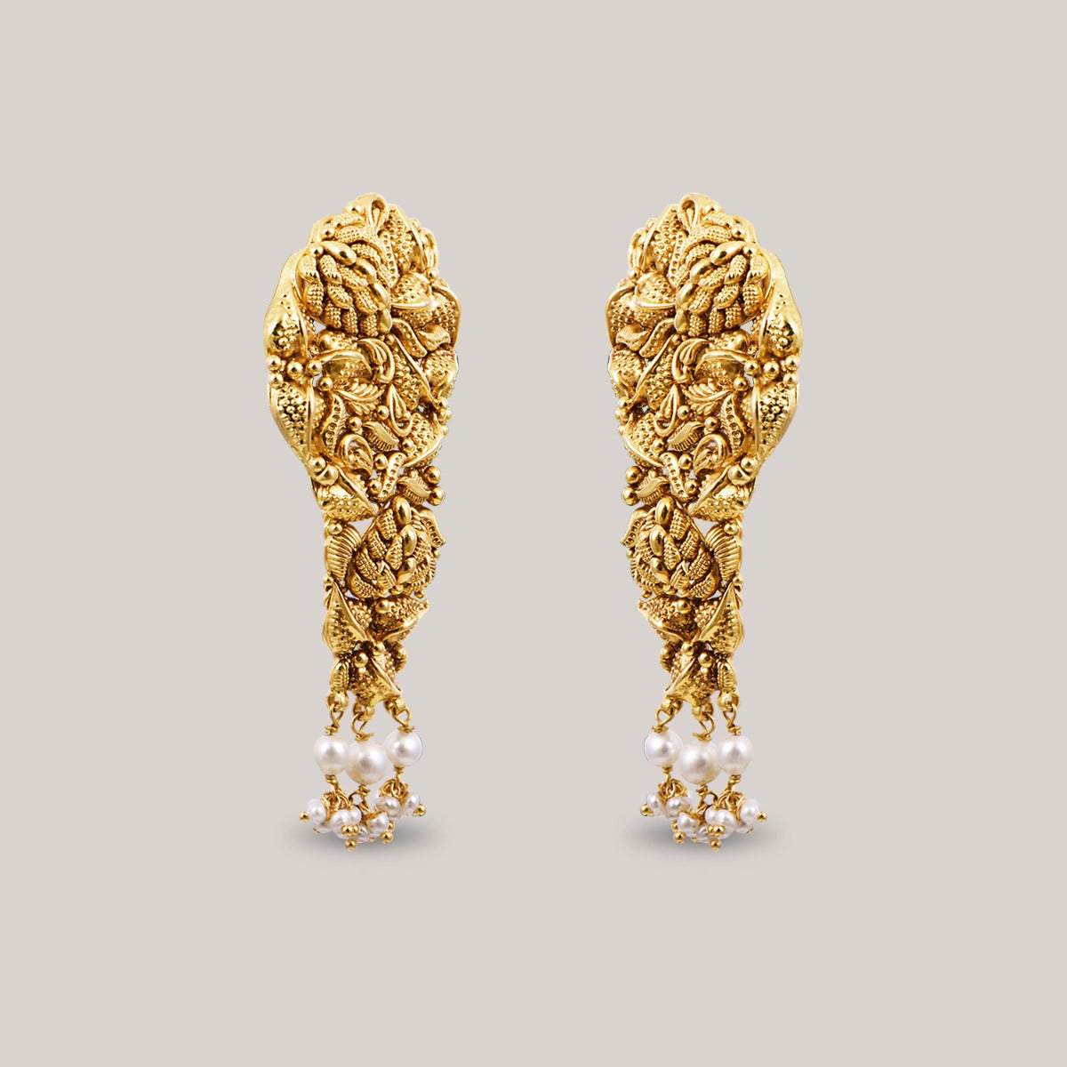 Hand Beaten Feuille Earrings
