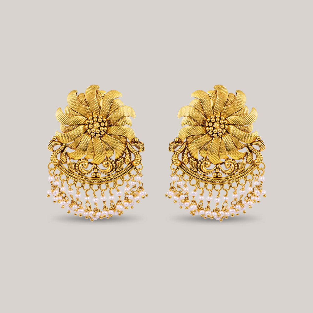 Sunflower Gold Stud Earrings