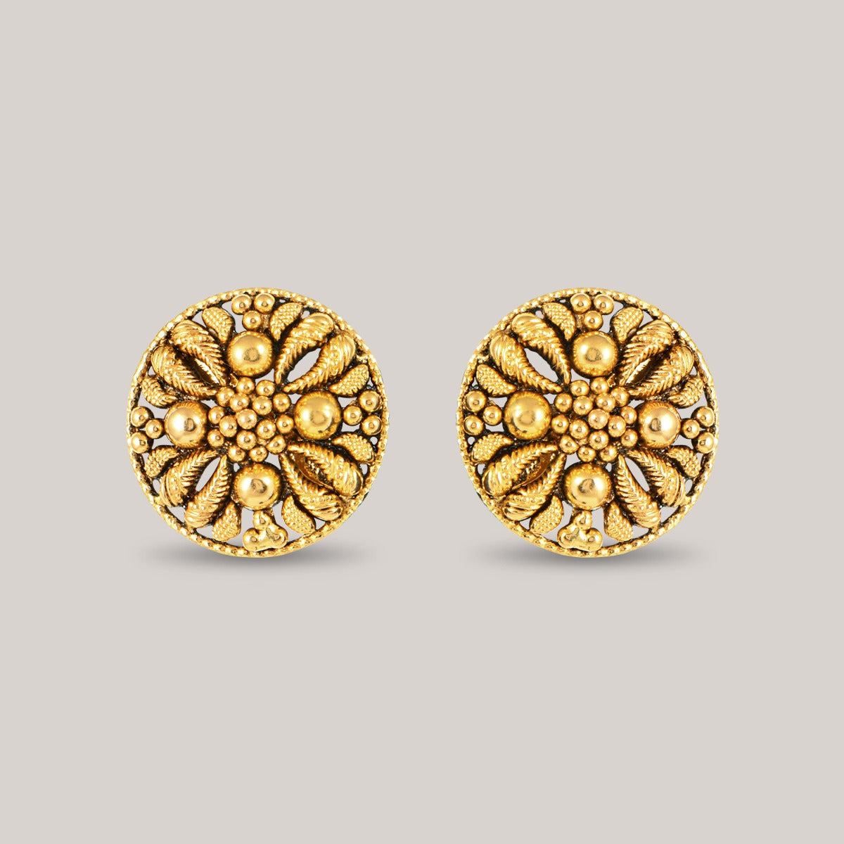 Antique Sun Gold Earrings