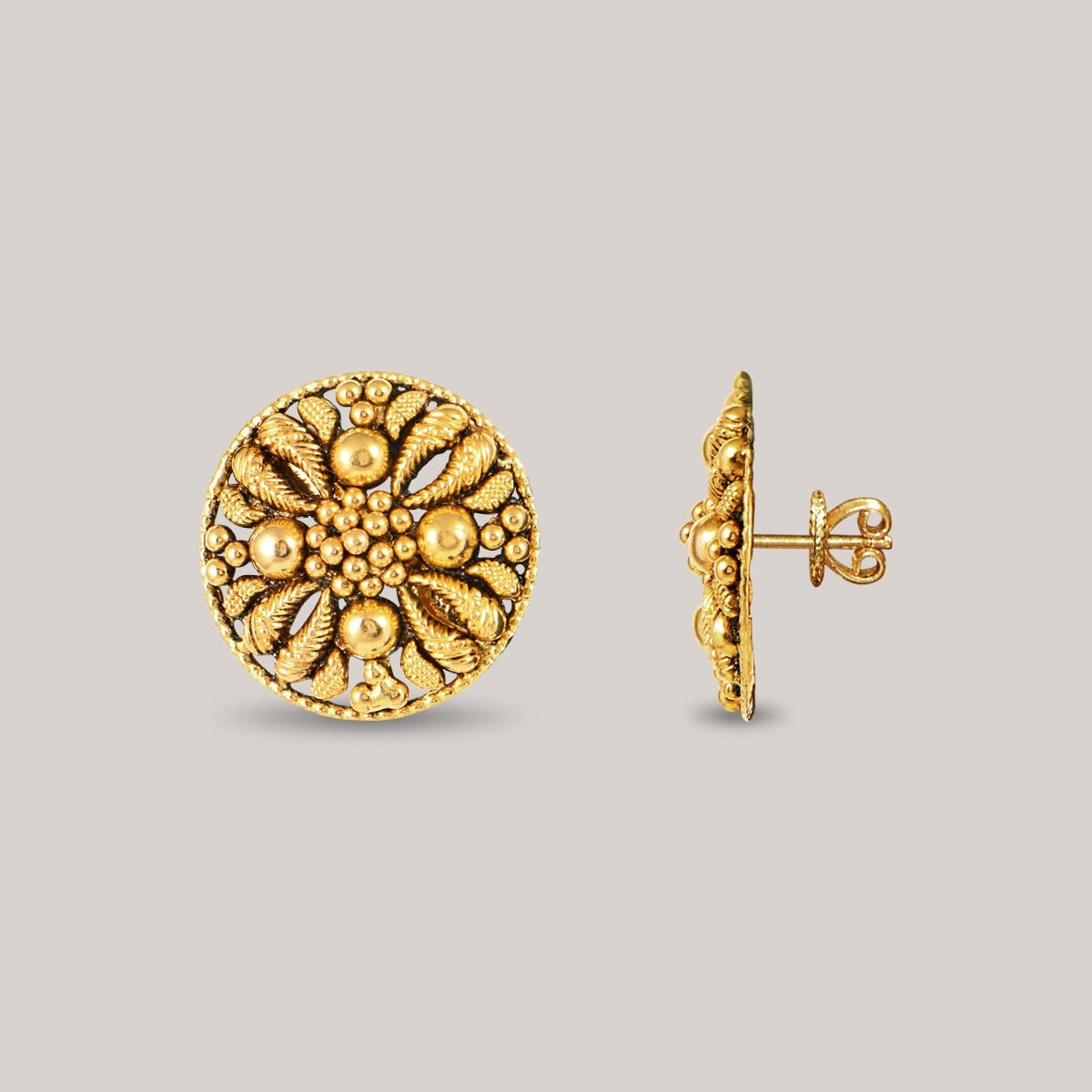 Antique Sun Gold Earrings