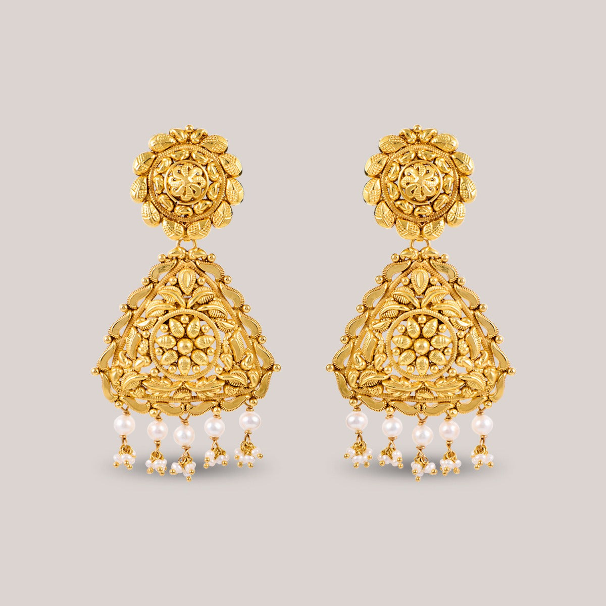 Triad Gold Earrings