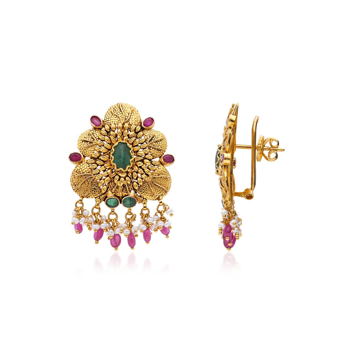 Bright Bloomy Gold Earrings