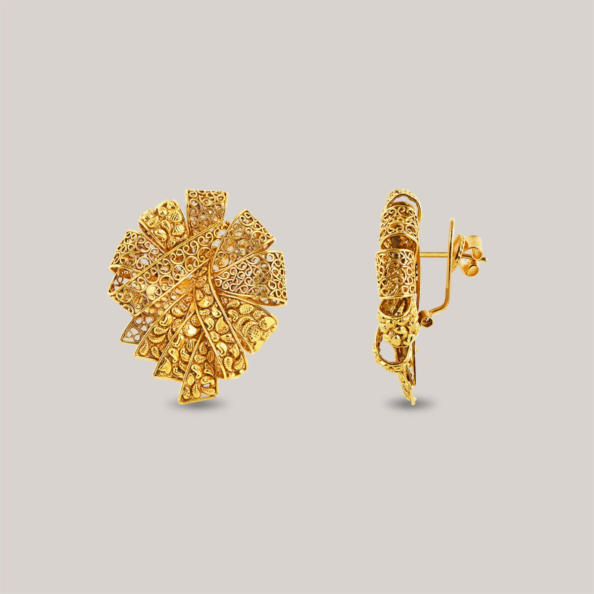 Boucle Stud Gold Earrings