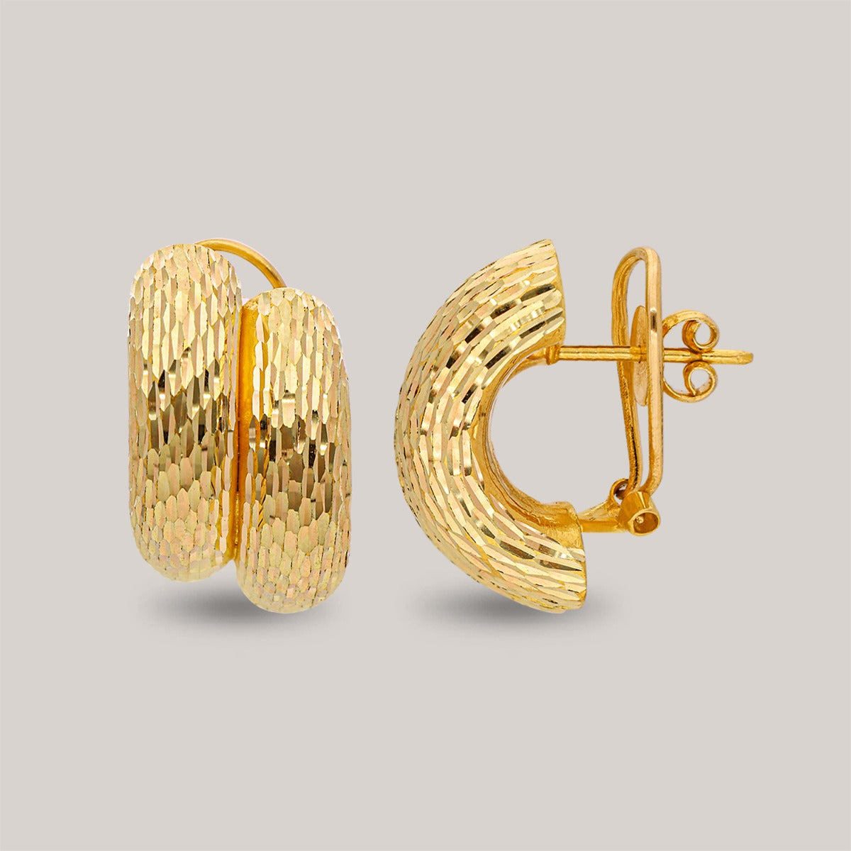 Squishy Abstract Gold Earrings