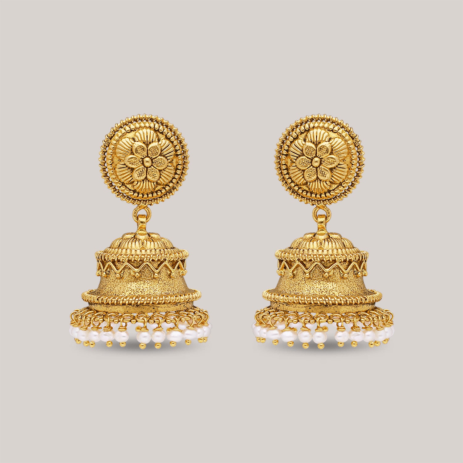Enchanting Ember Gold Jhumka