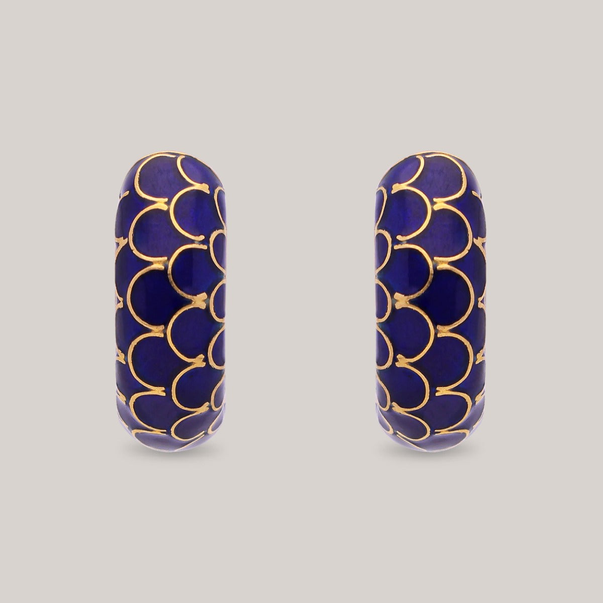 Cobalt Grace Gold Earrings