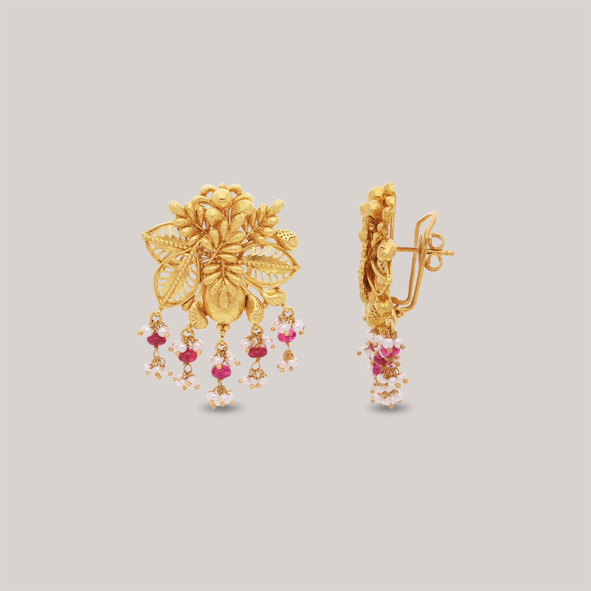 Corsage Gold Earrings