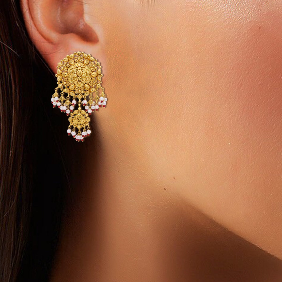 Indrani Gold Earrings