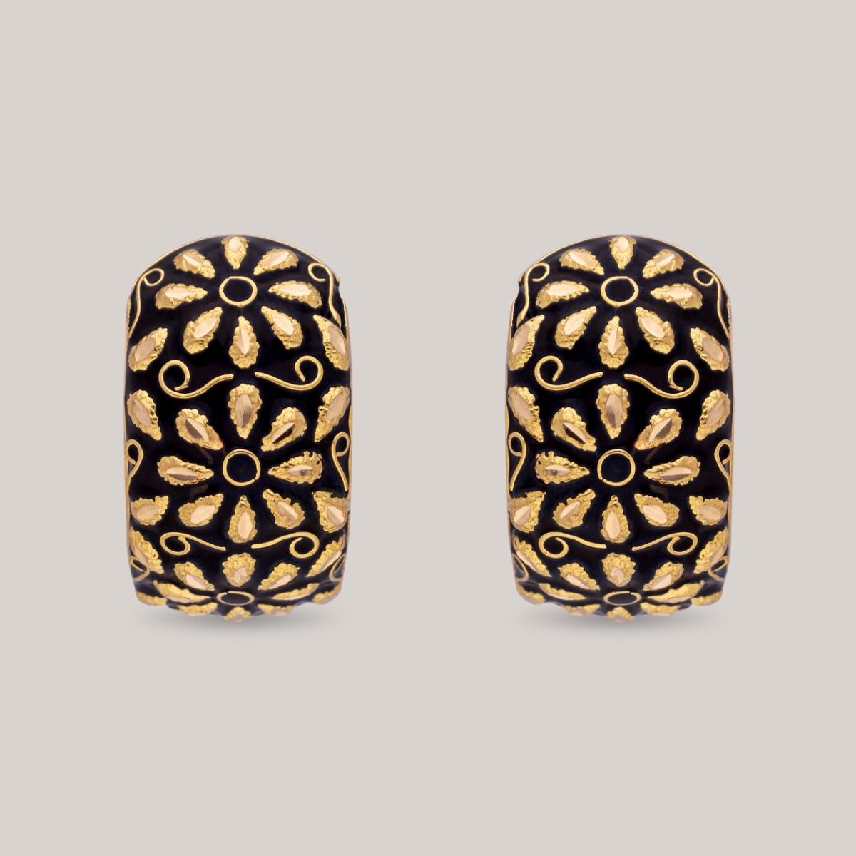Lavish Flower Gold Earrings
