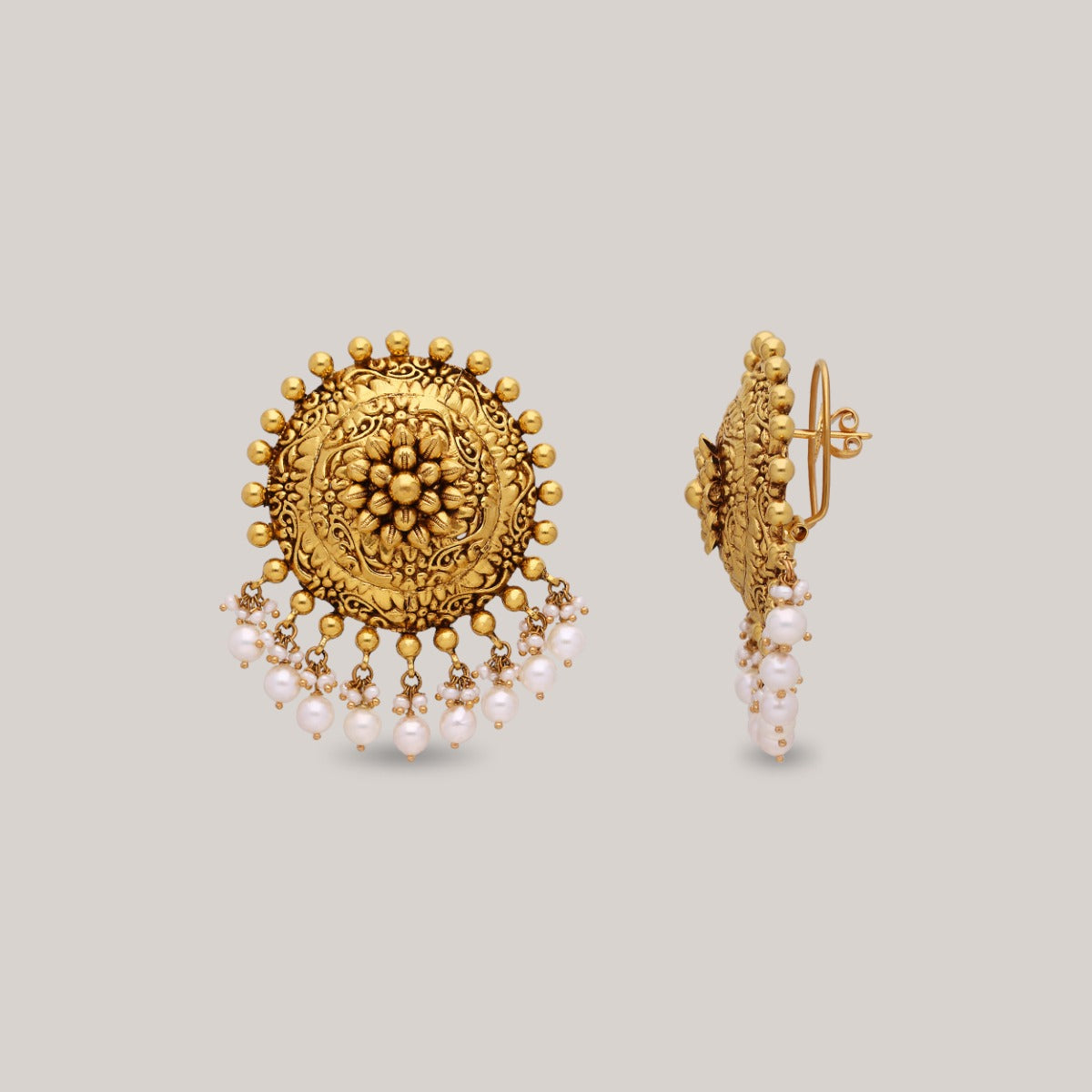 Jaithra Gold Earrings