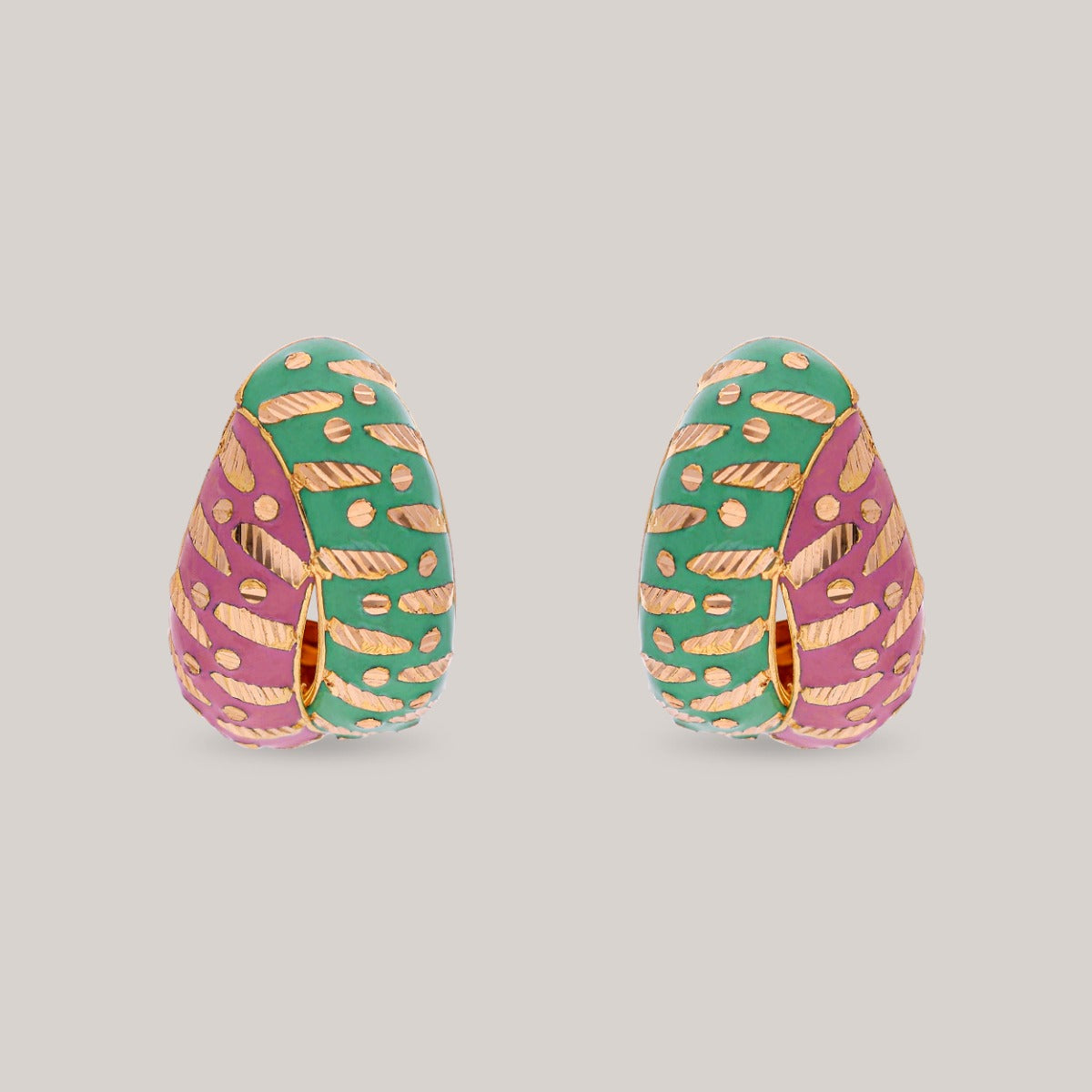 Retro Pop Gold Earrings