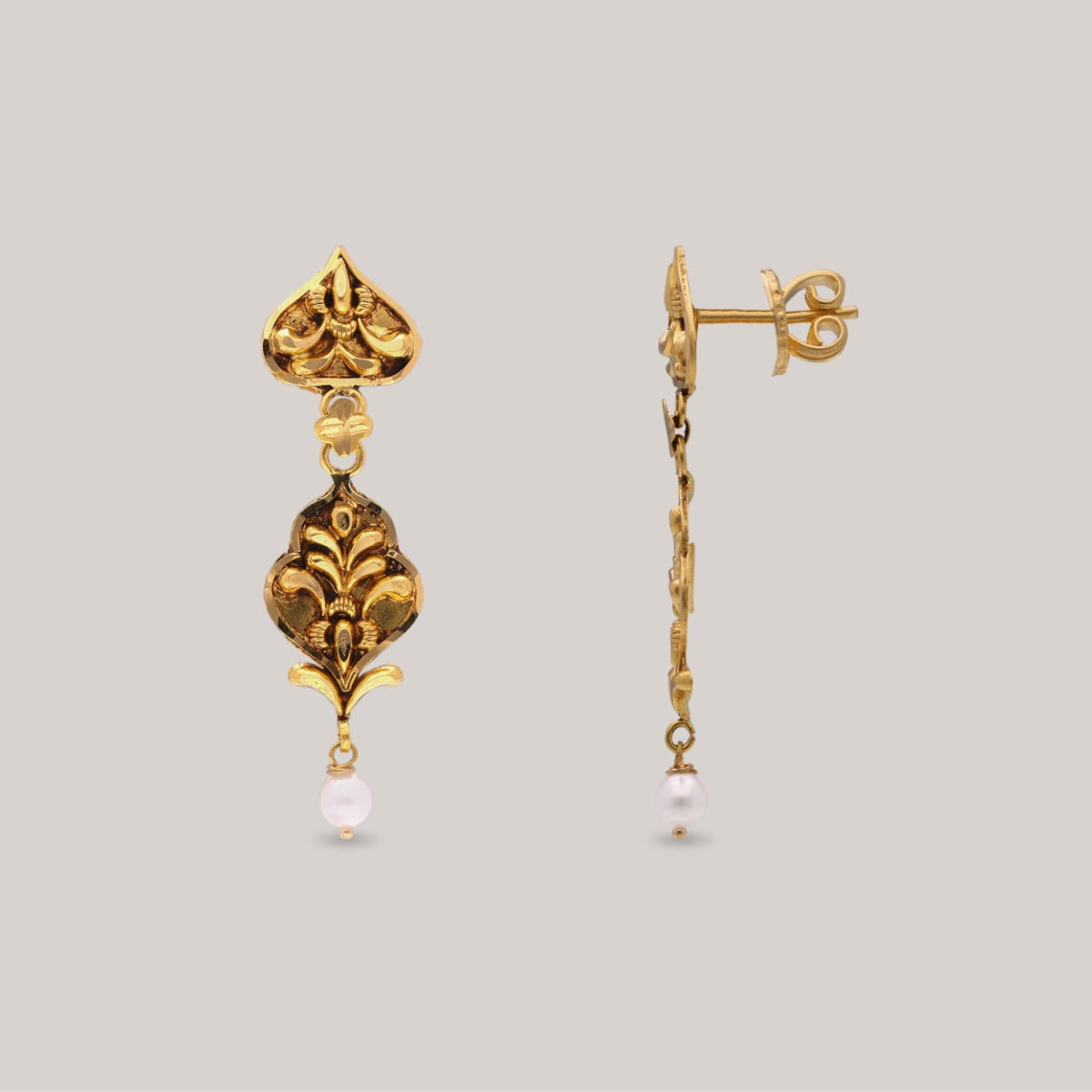 Acanthus Bloom Gold Earrings