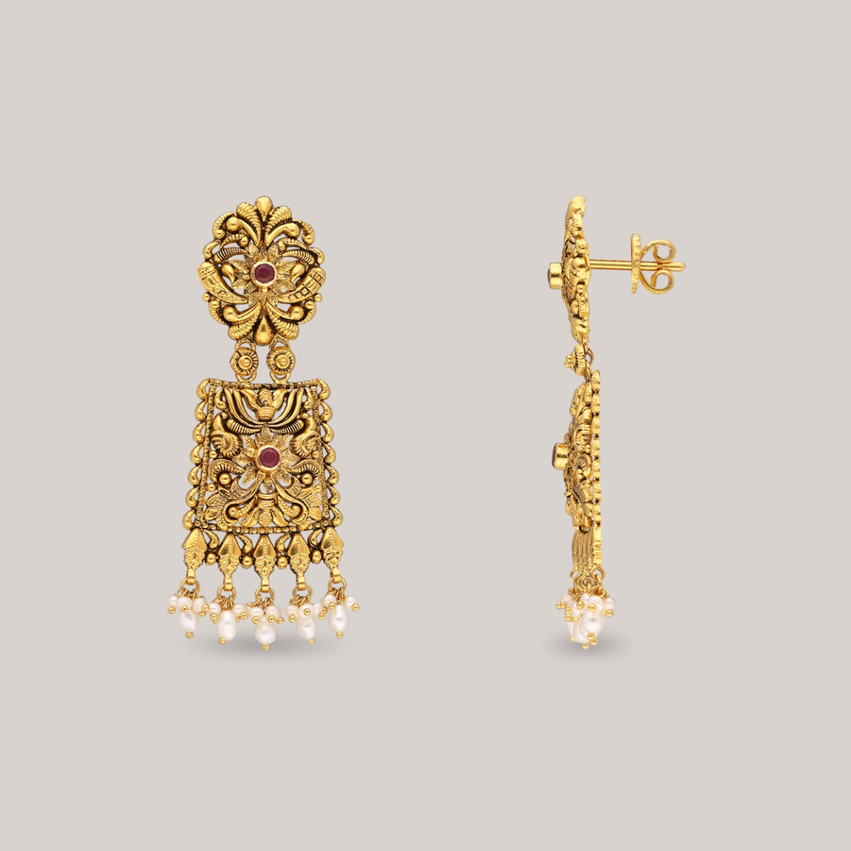 Temple Bloom Gold Earrings