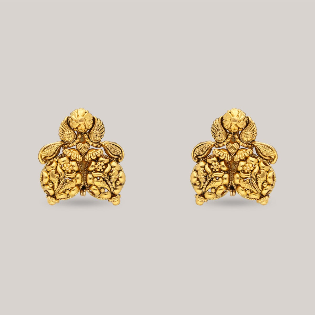 Ornate Vine Gold Earrings