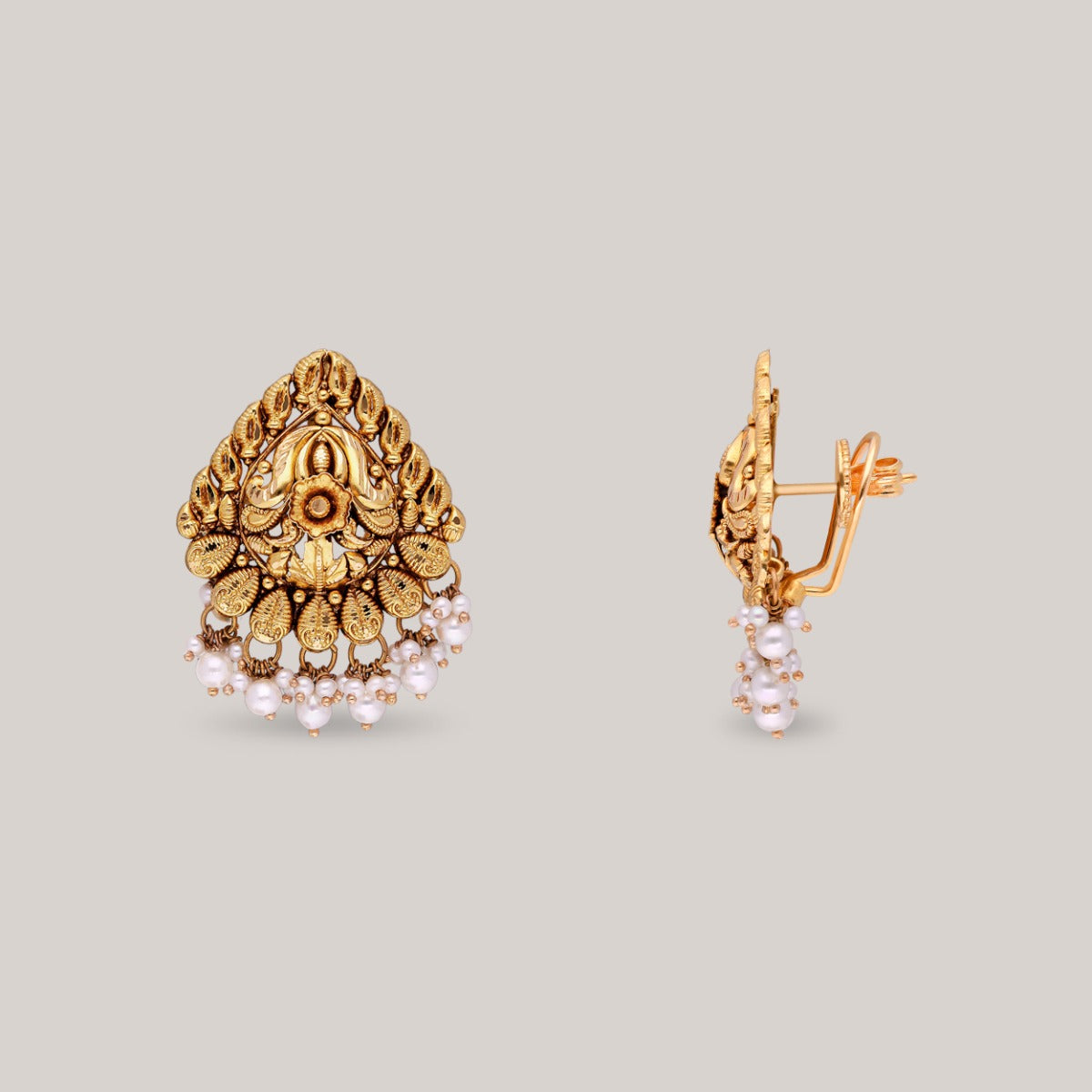 Leaflet Gold Earrings