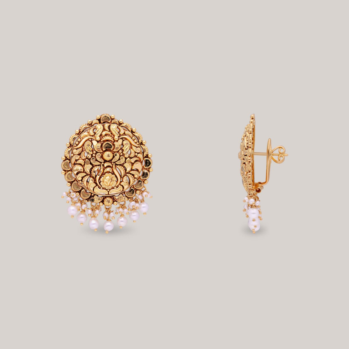 Heirloom Pearl Gold Earrings