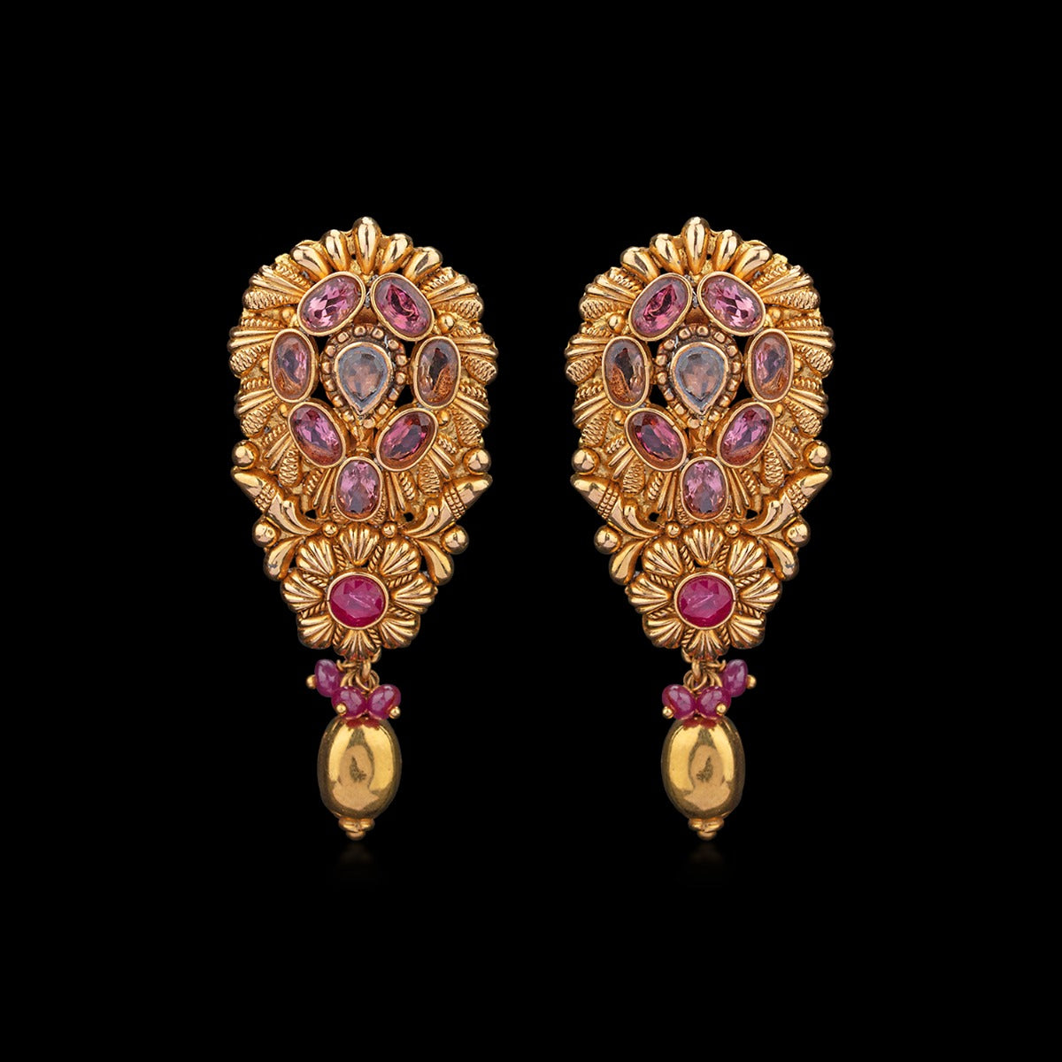 Begonias Floret Gold Earrings