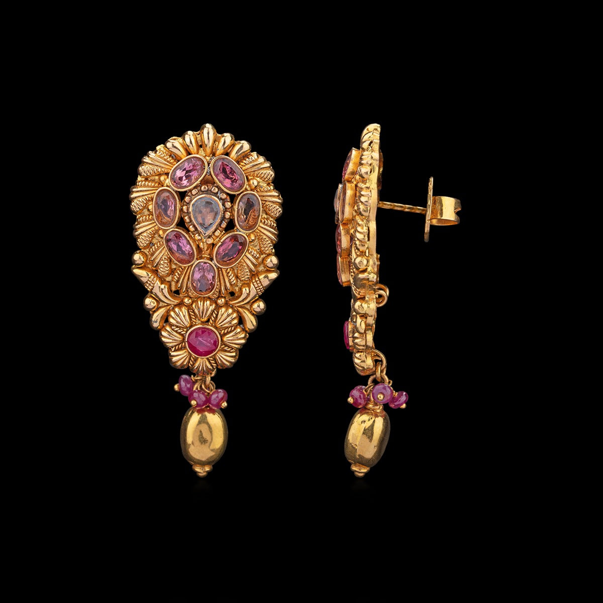 Begonias Floret Gold Earrings