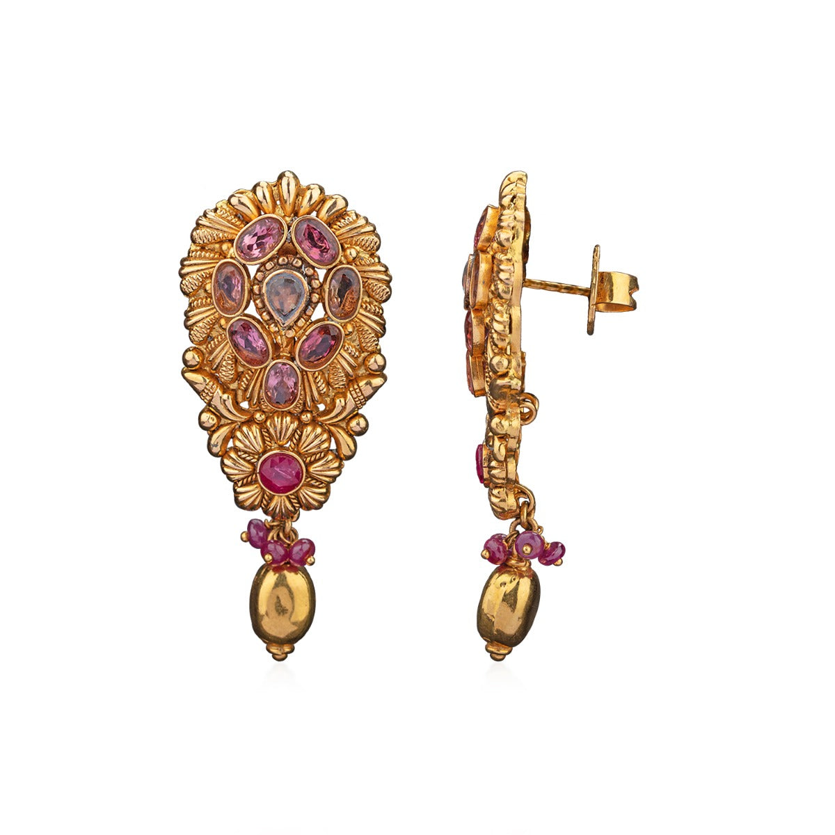 Begonias Floret Gold Earrings