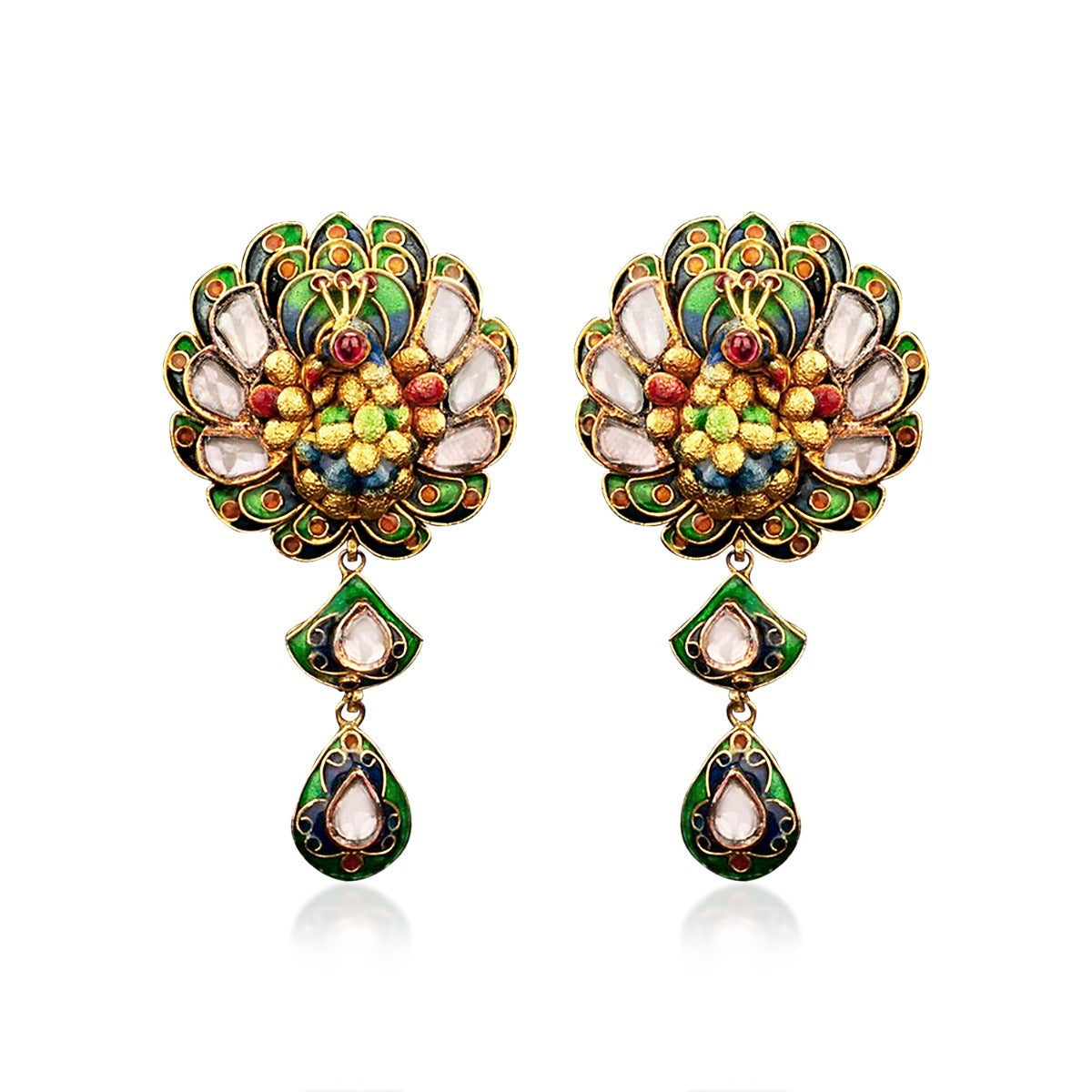 Bouquet Flush Gold Earrings