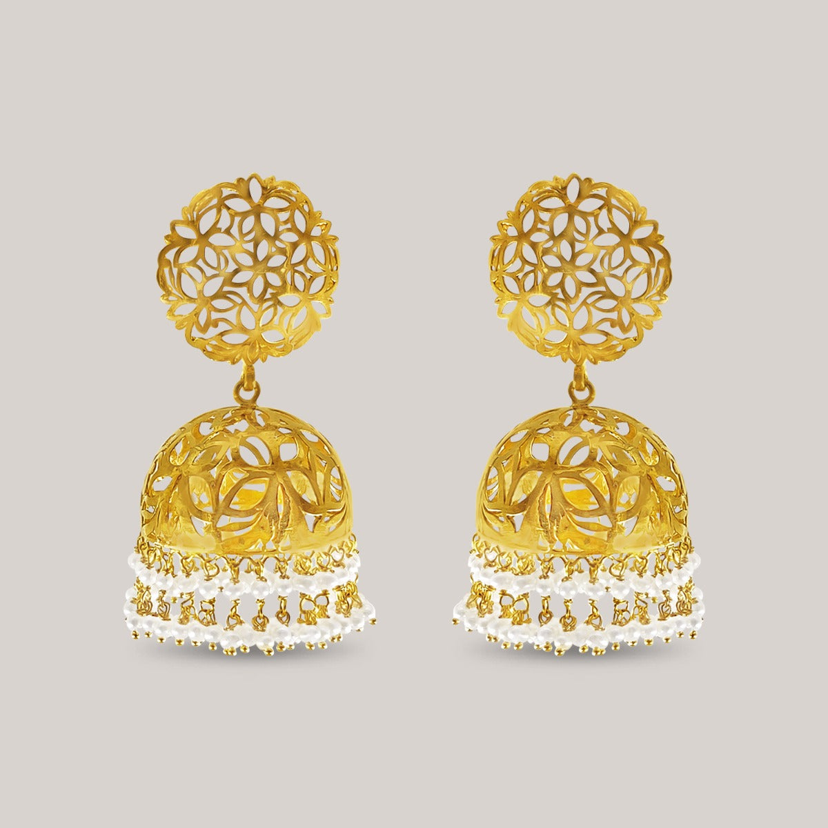 Globe Chandelier Gold Jhumka