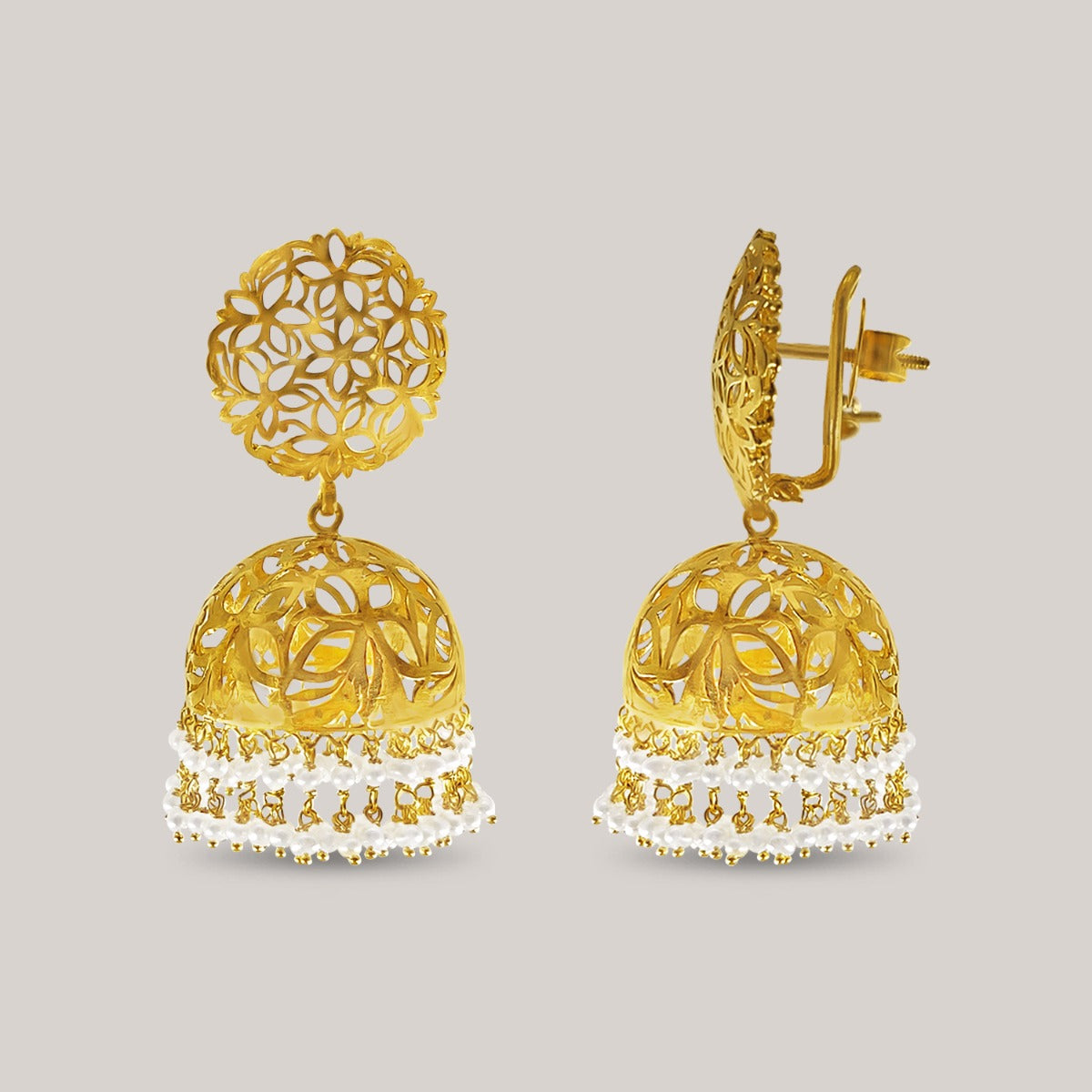 Globe Chandelier Gold Jhumka