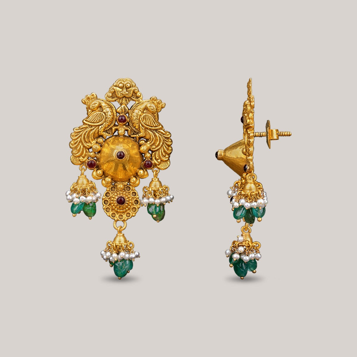 Royalty Peacock Gold Earrings