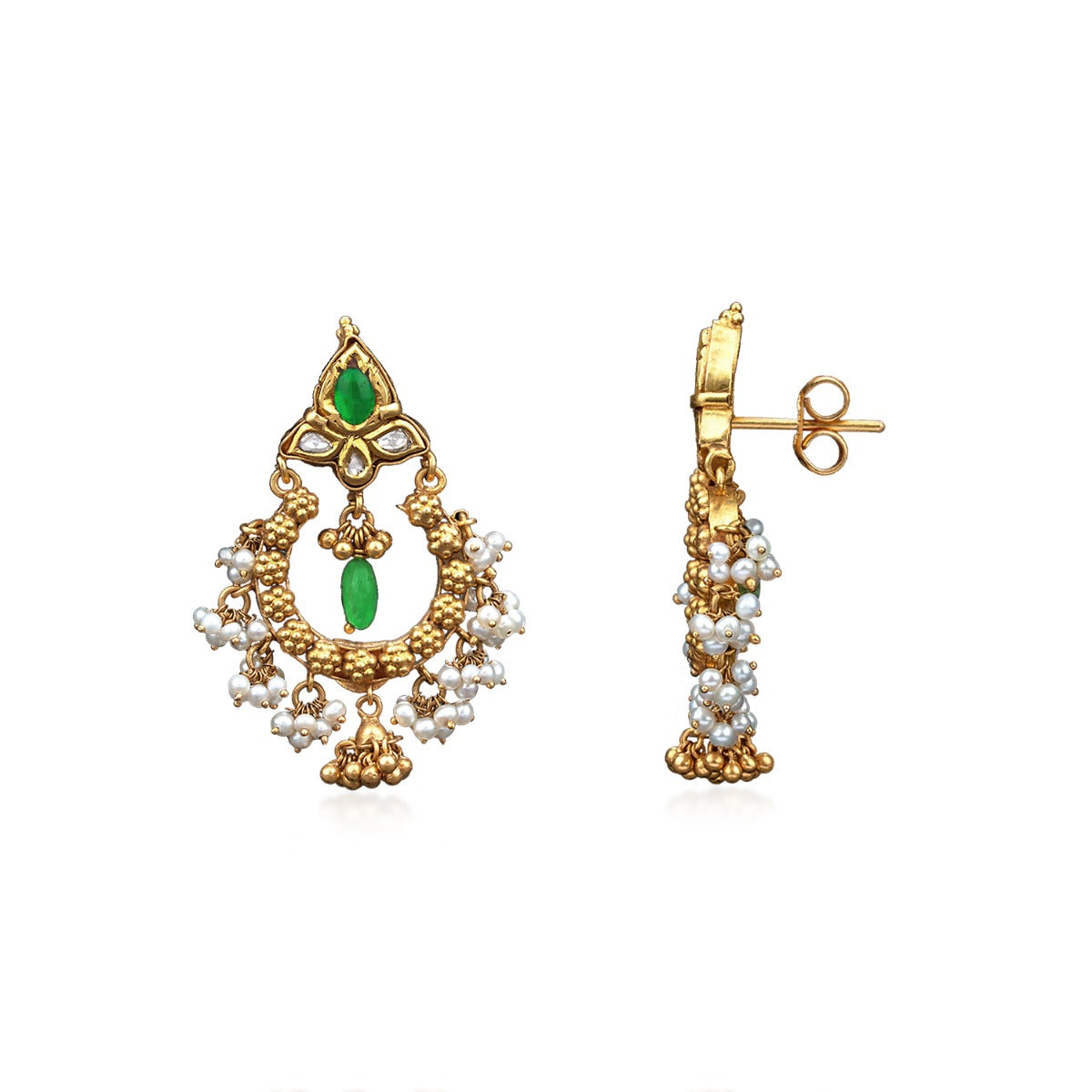 Multi Stones Chand Bali