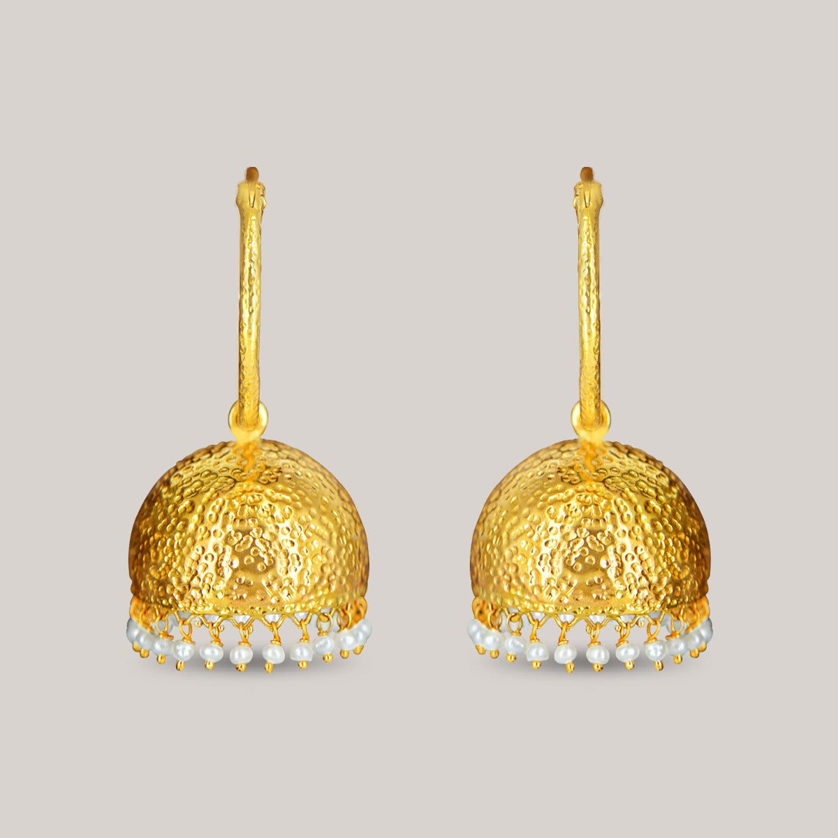 Golden Solid Dome Gold Jhumka