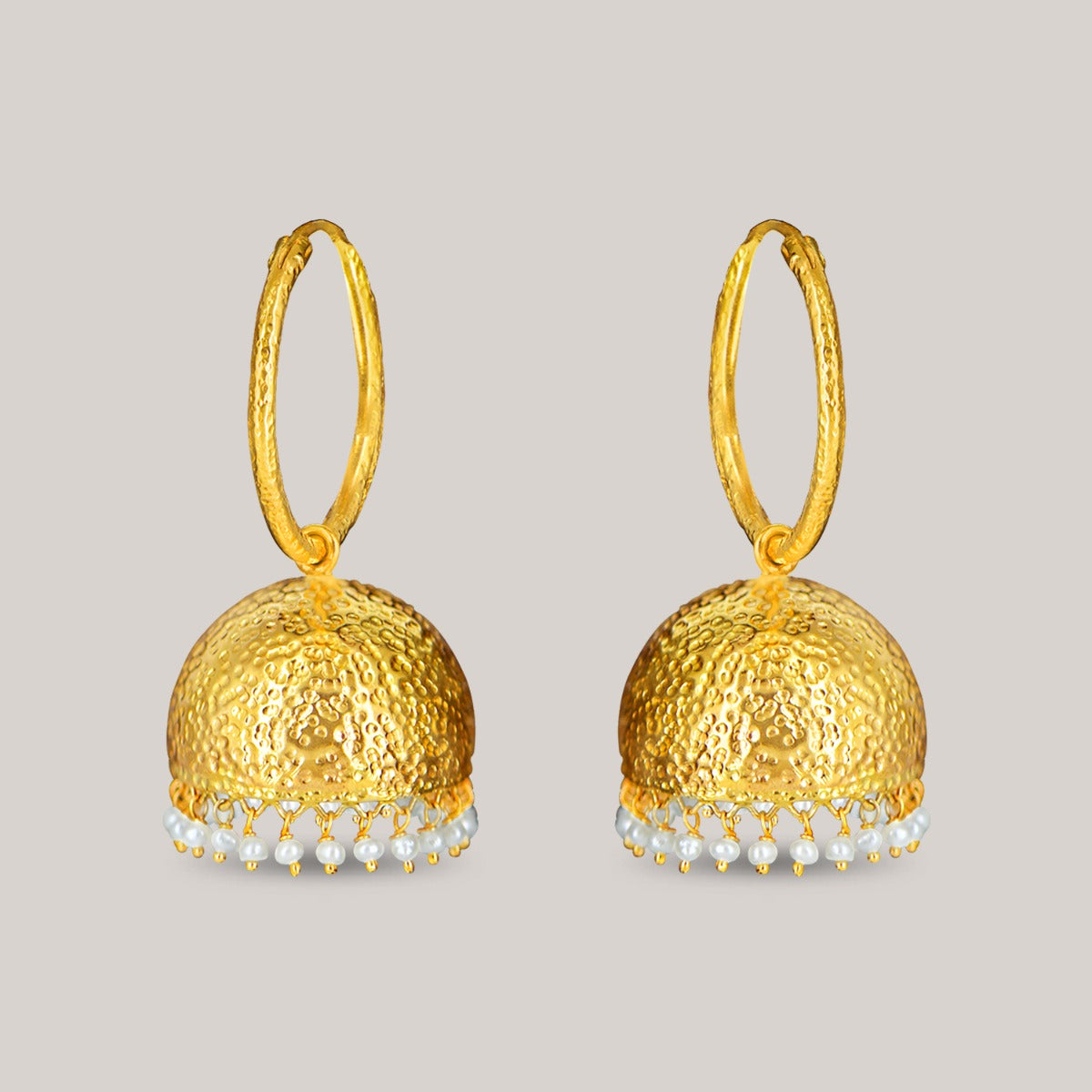 Golden Solid Dome Gold Jhumka