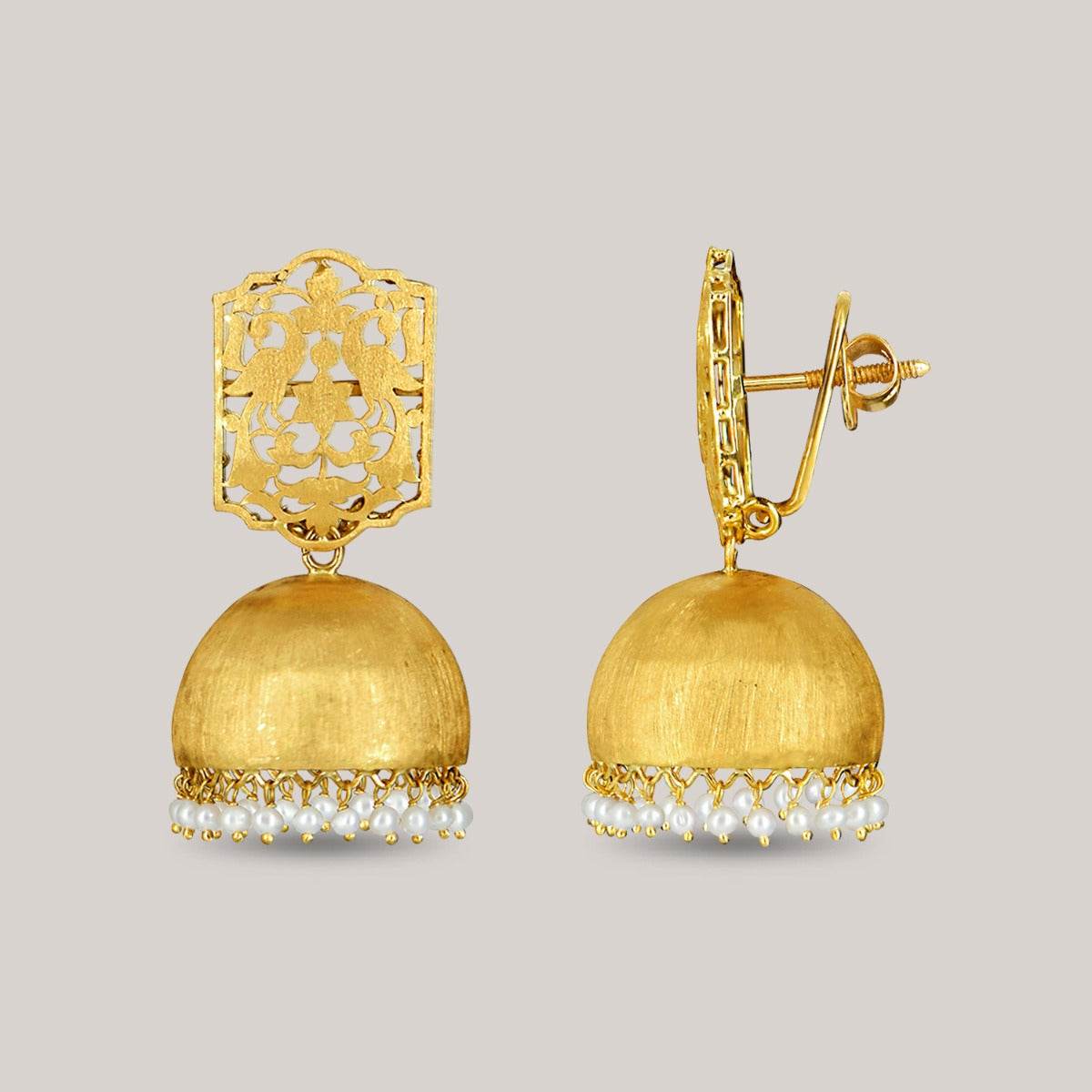 Outer Dome Gold Jhumka