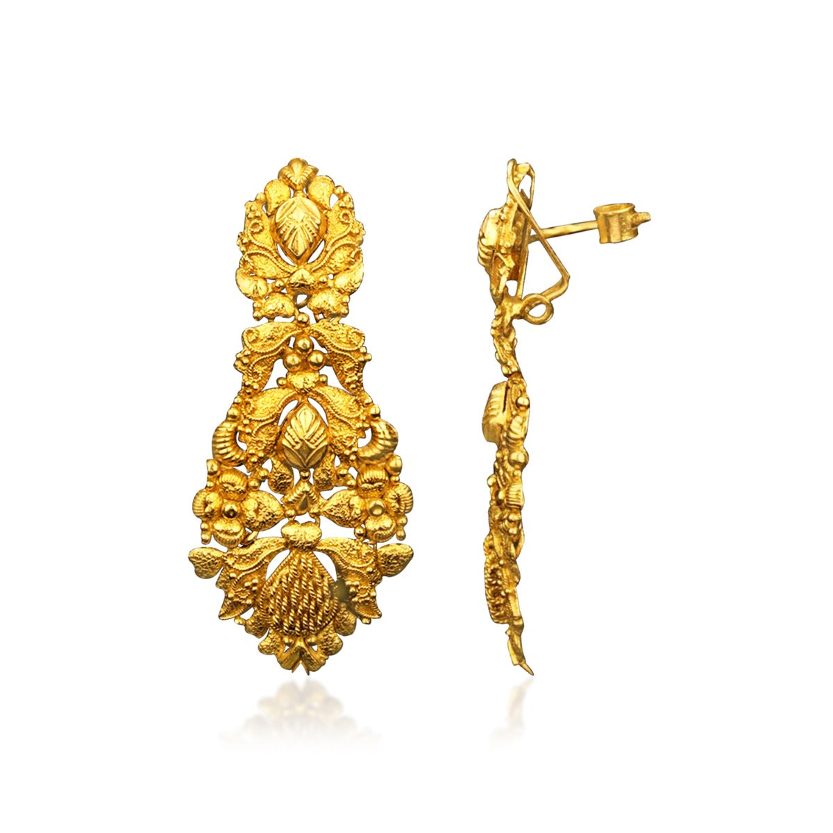 Traditional Tribal Gold Earrings