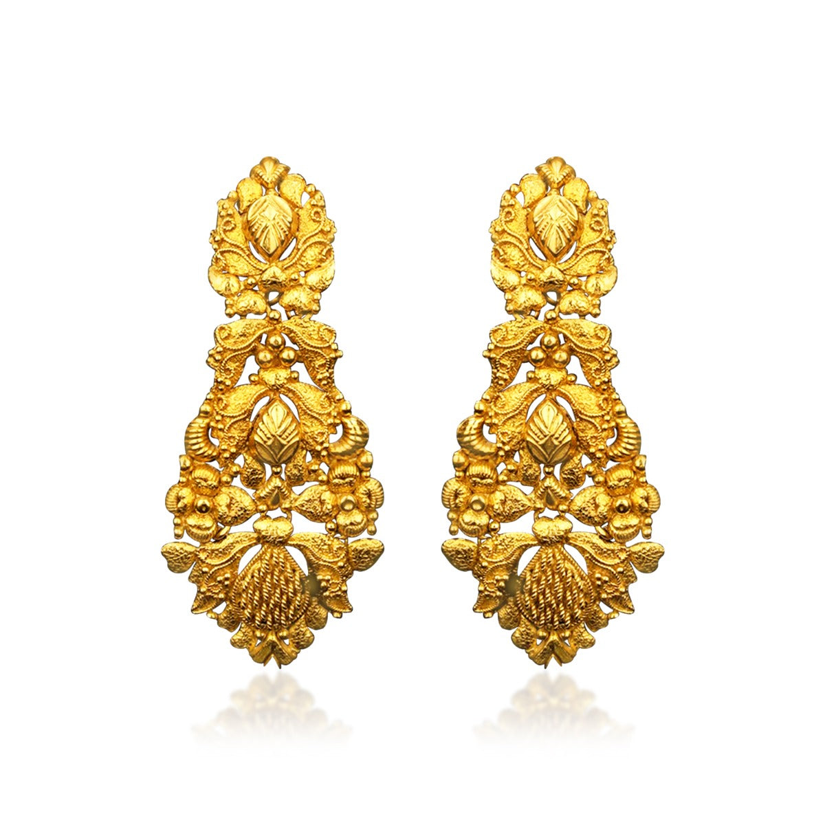 Traditional Tribal Gold Earrings