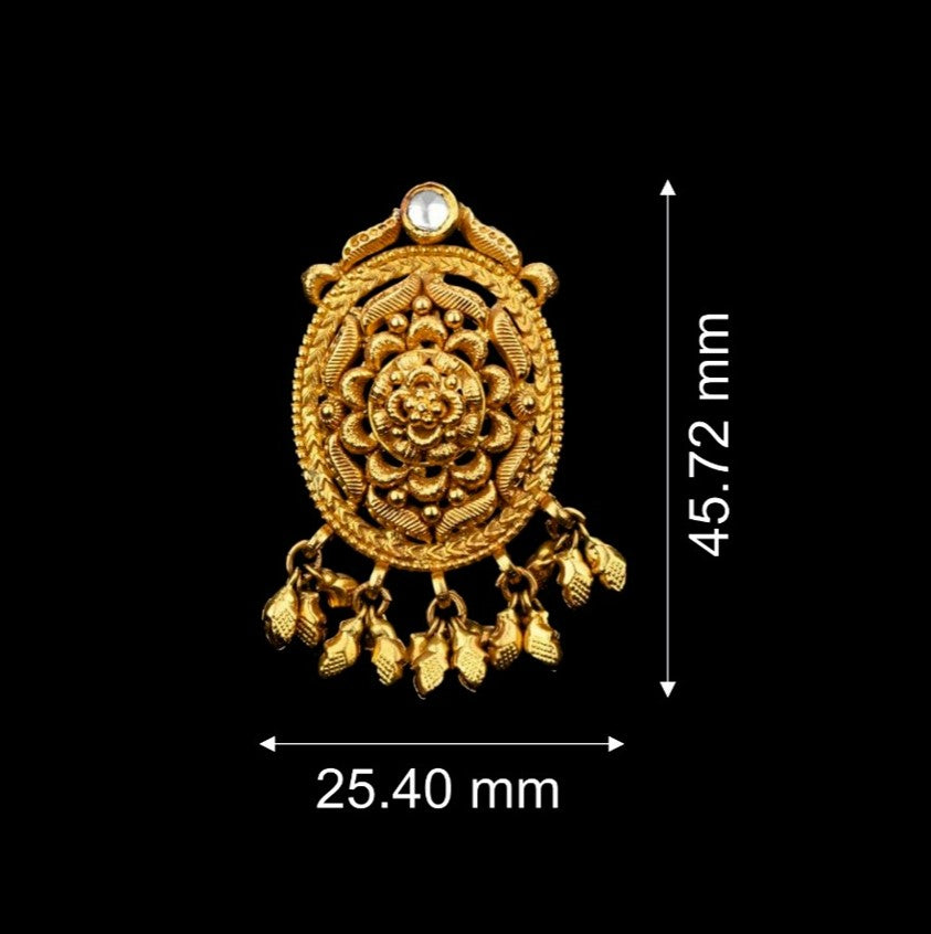 Oval Planetary Gold Earrings