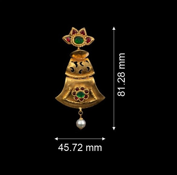Colour Coded Gold Earrings