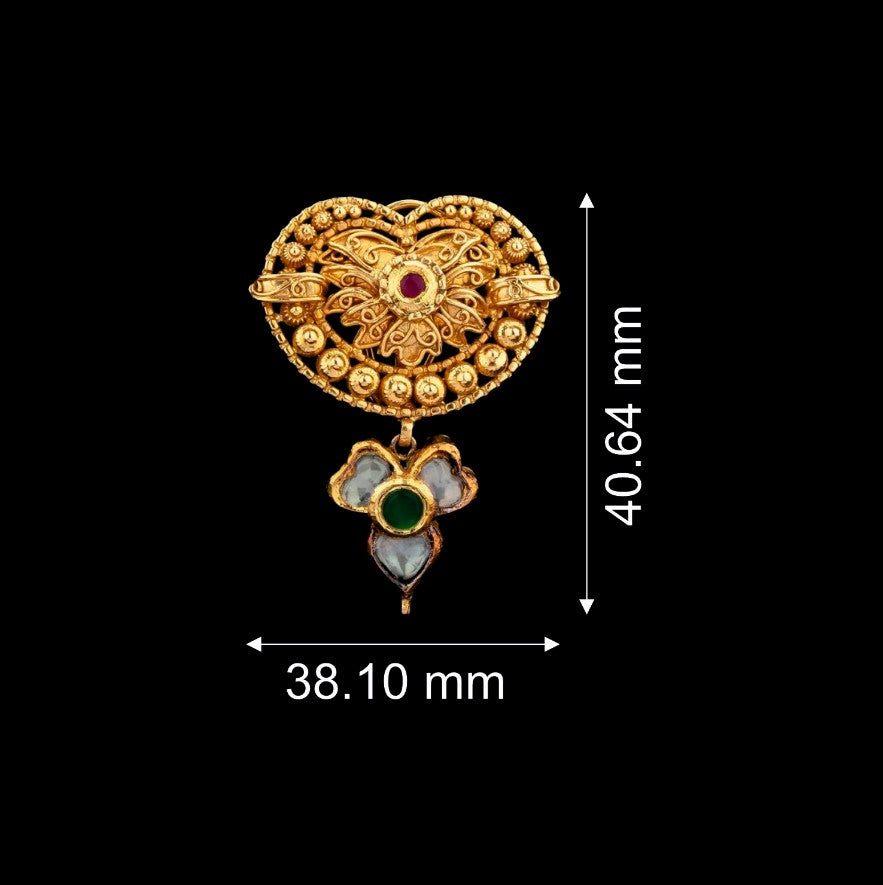 Traditional Rava Gold Earrings