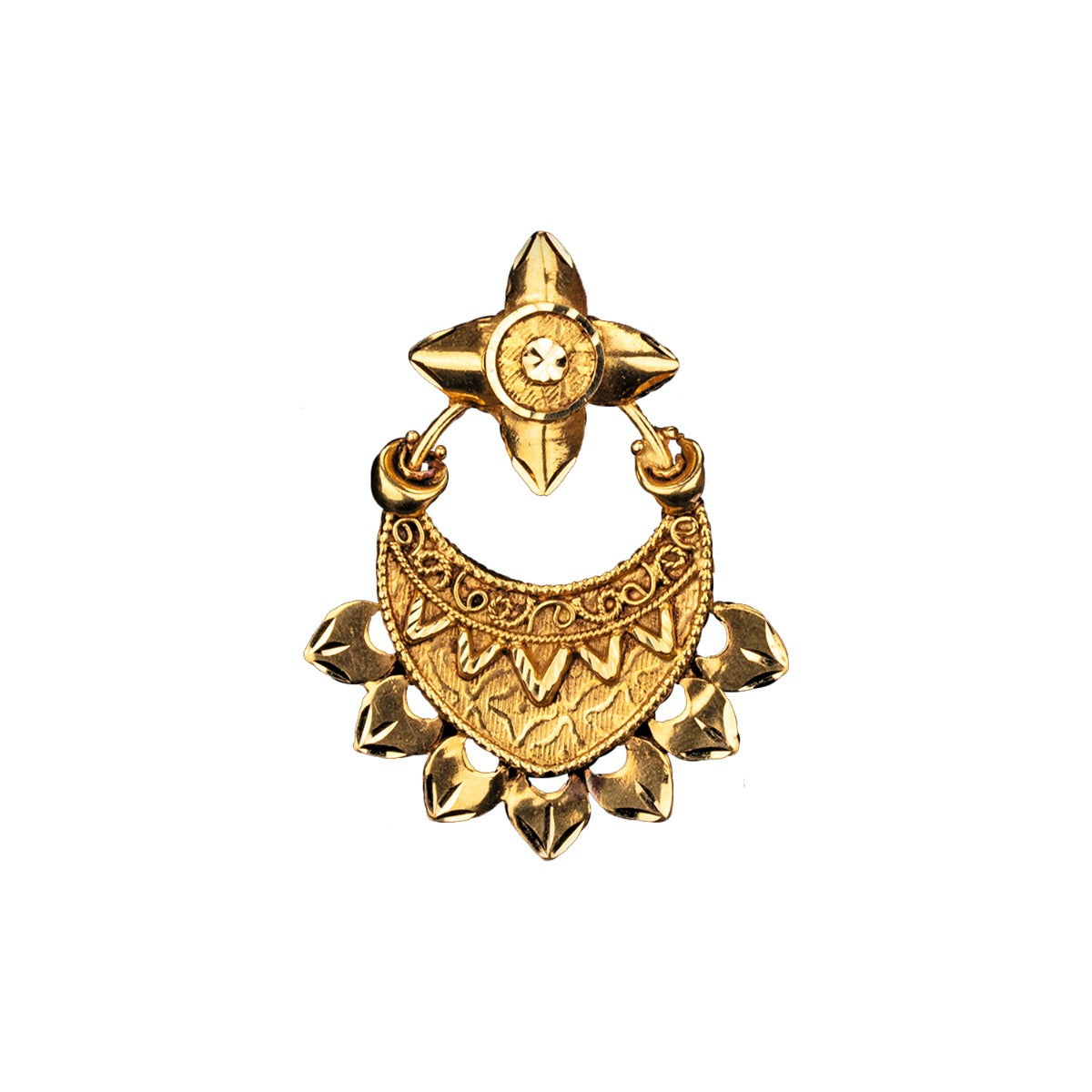 Folk Tribe Gold Pendant