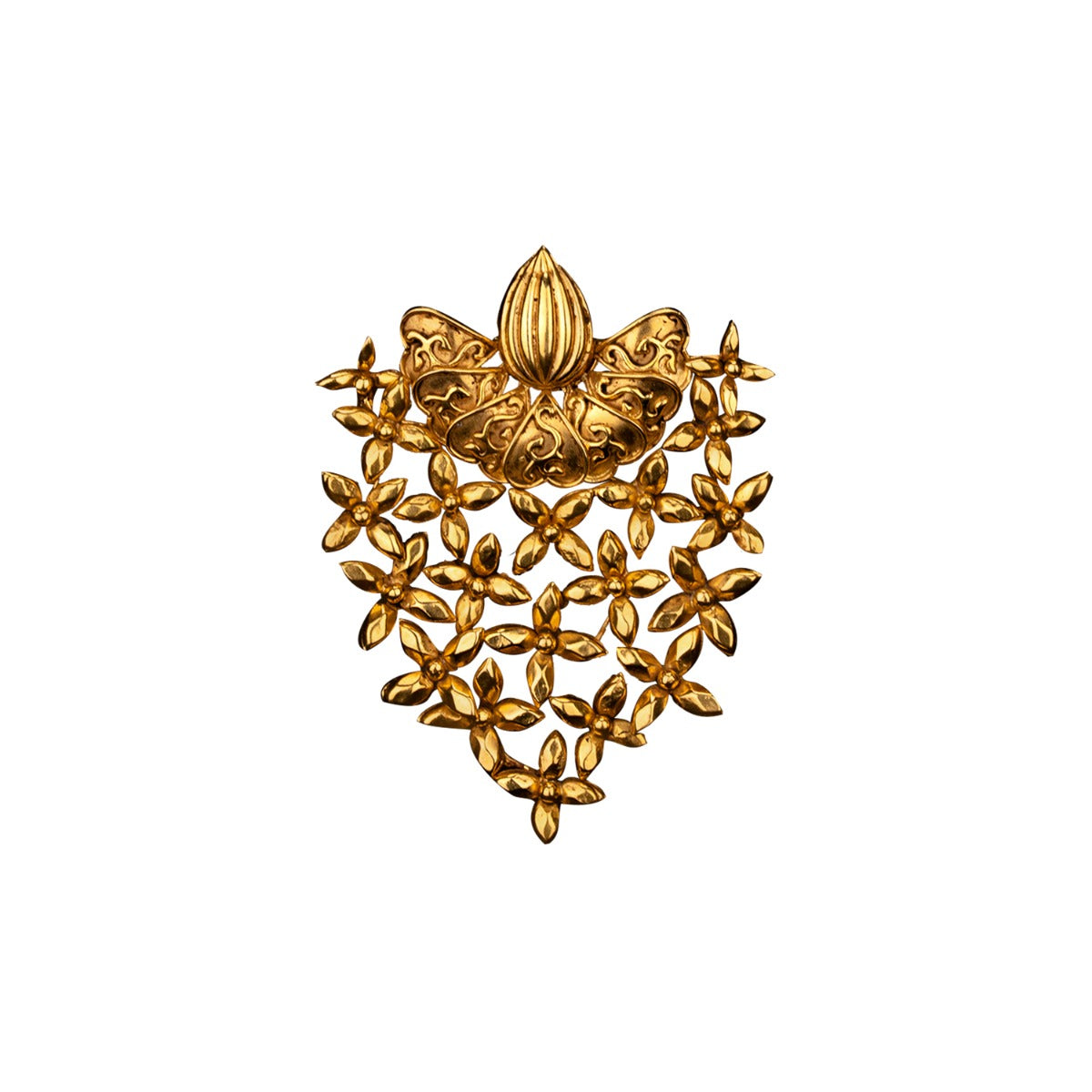 Leaf Bed Gold Pendant