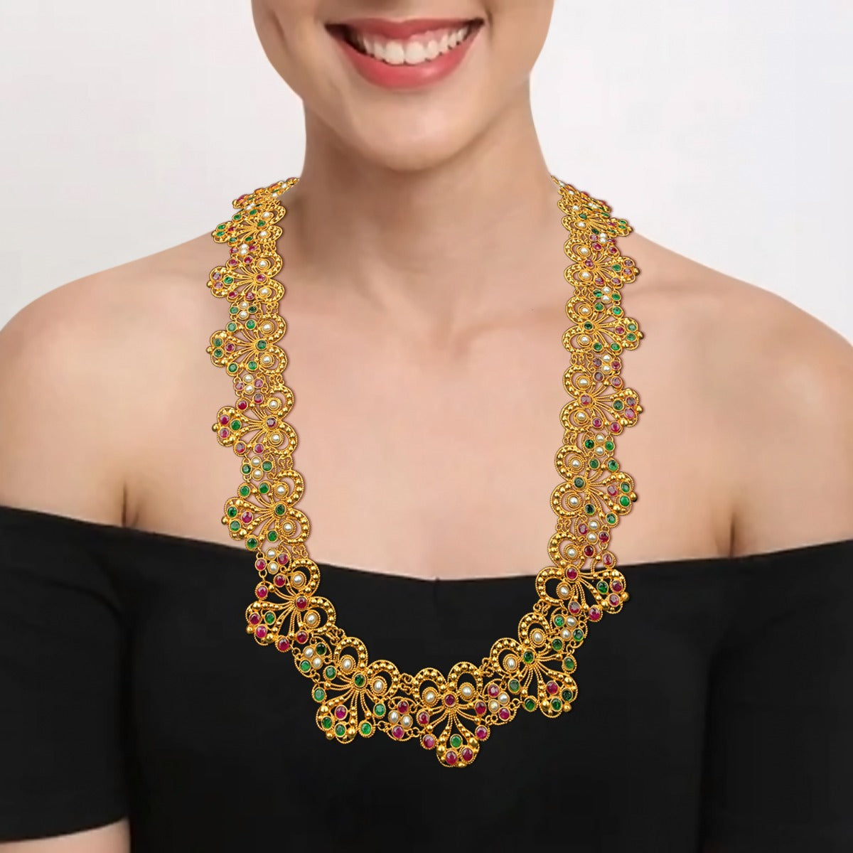 Elegant Radha Gold Necklace