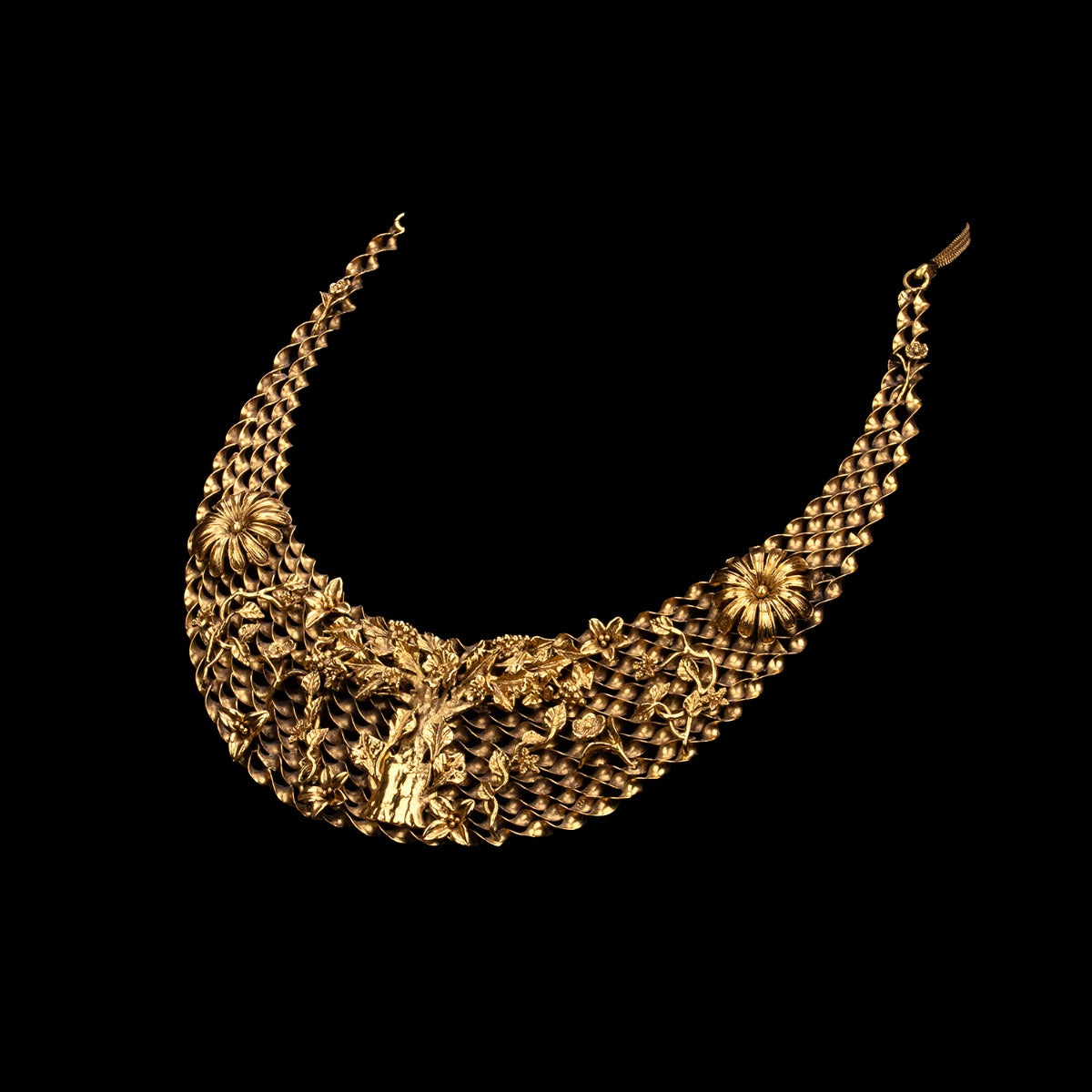 Bent Boat Gold Necklace
