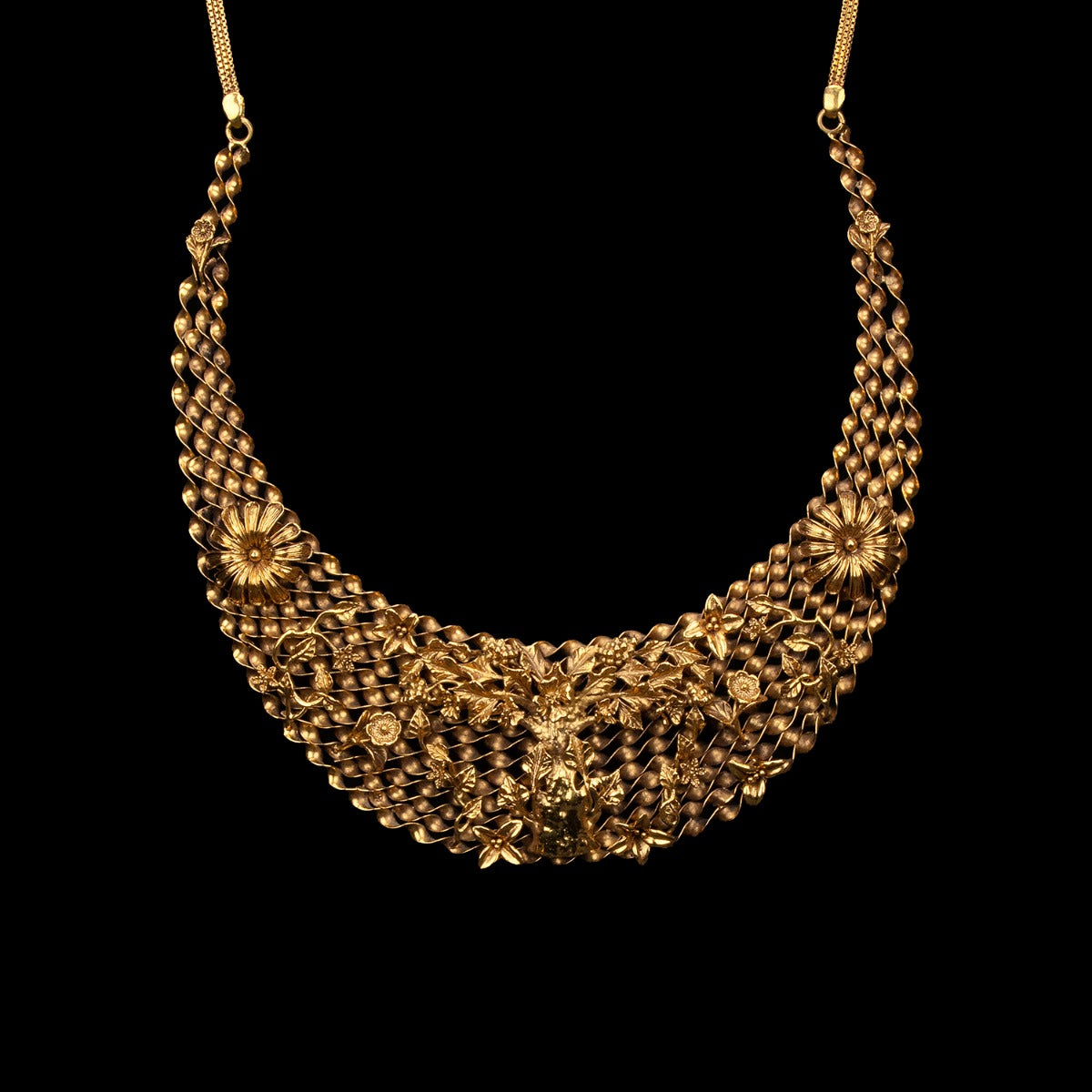 Bent Boat Gold Necklace