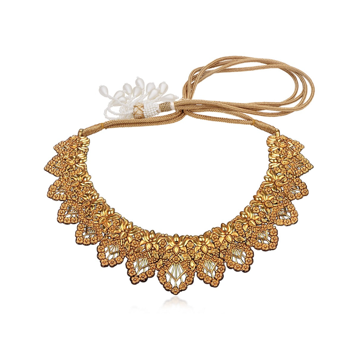 Spoke Mash Gold Necklace