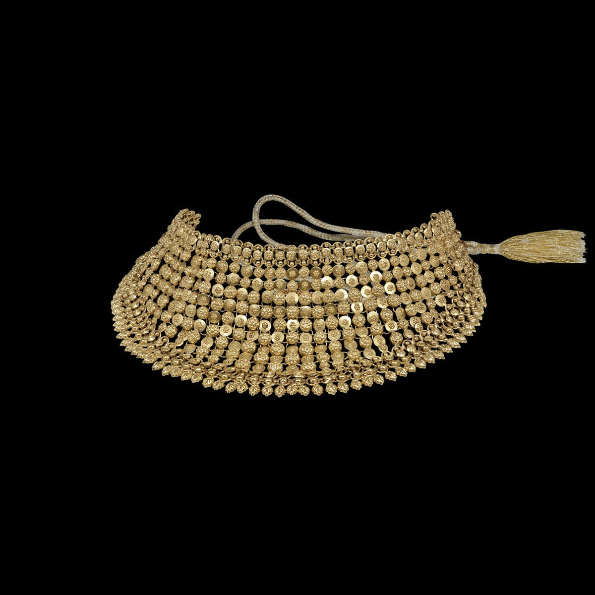 Yellow Gold Dotted Choker