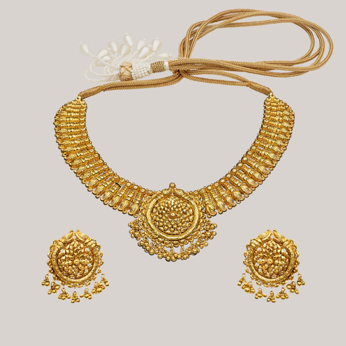 Elephant Gold Necklace Set